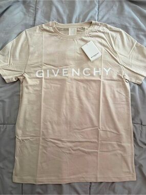 Givenchy Cream Logo Crewneck T-Shirt